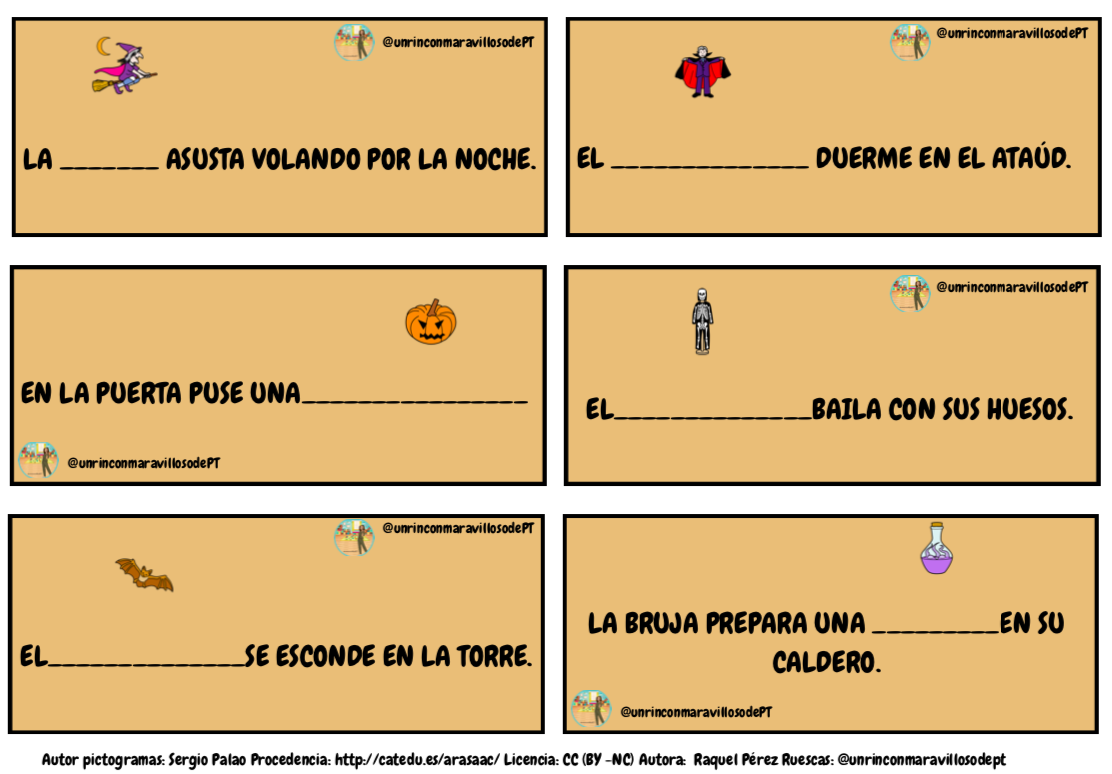 Escritura de palabras de Halloween